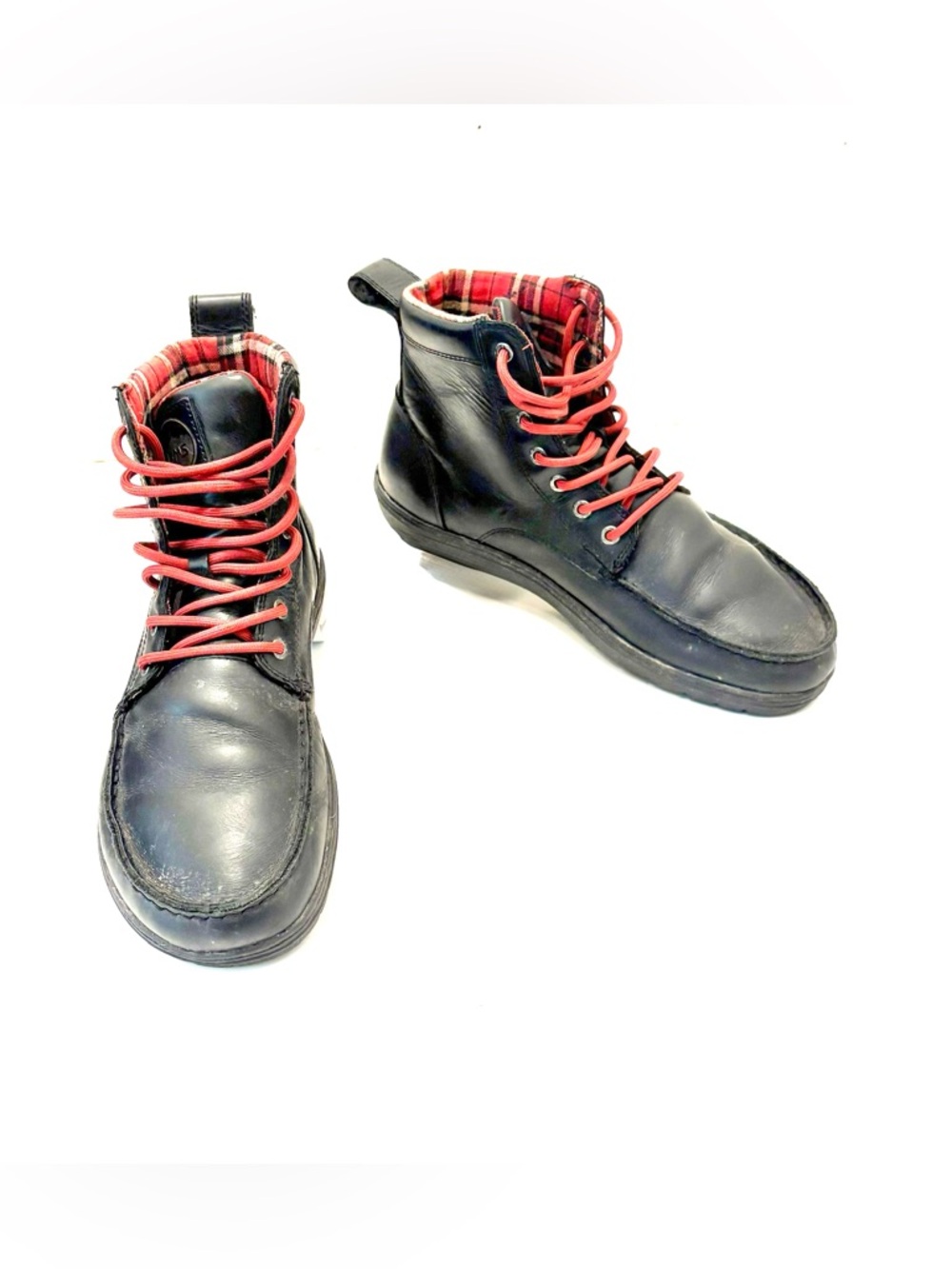 Lems Boulder Boot Black Leather ( not waterproof ) M10.5/ W12 Red or Black Laces